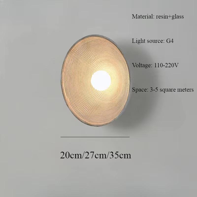 

Настенный светильник из смолы для помещений, стеклянный шар, светодиодные лампы, американский винтажный стиль, домашний декор, прикроватная тумбочка, настенные светильники для гостиной и кухни Cool White(5500-7000K)&20cm