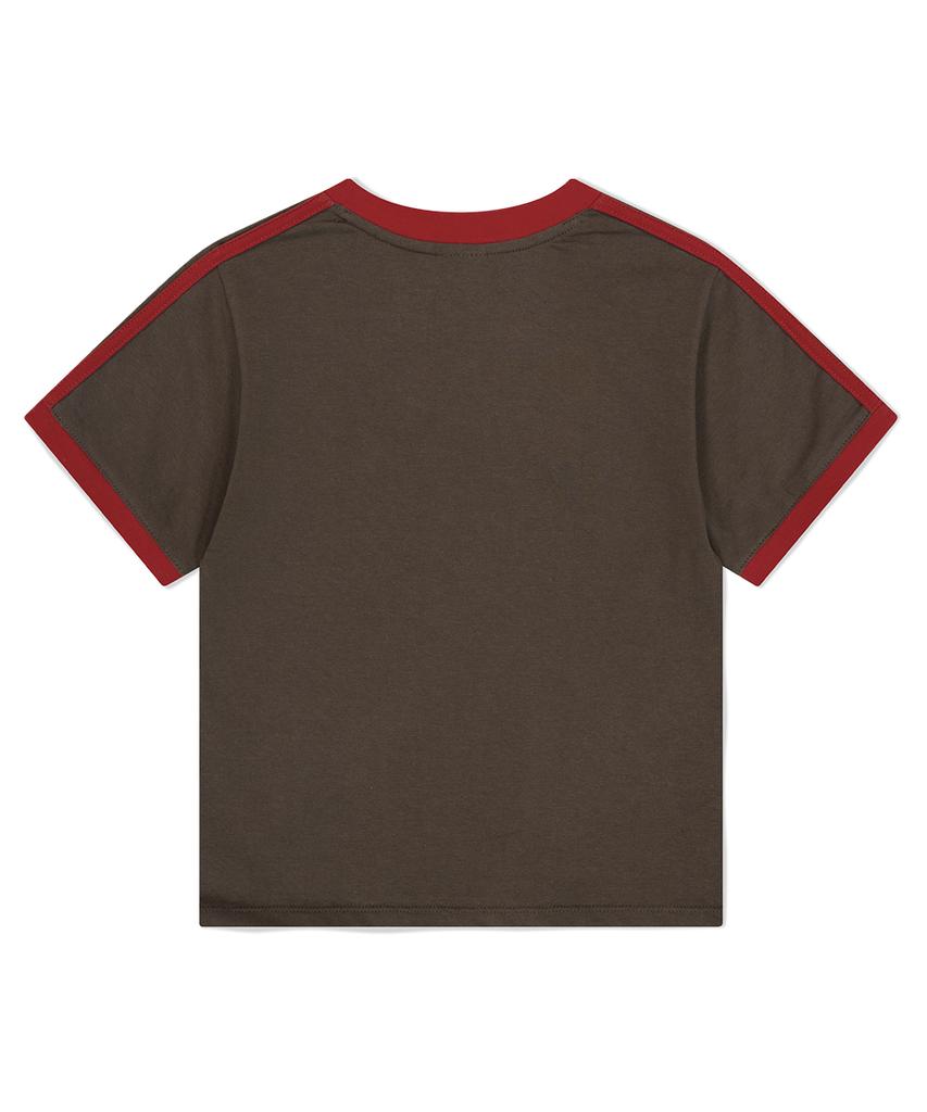 MAHAGRID Football Ringer Tee Brown(Mg2Fmft587A)