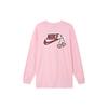 Nike Valentines Day Series Printed Back Round Neck Pullover Long Sleeve T-Shirt Women Tops Pink FD9933-690