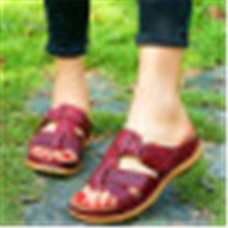 

Summer wish hollow Velcro wedge sandals women s new thick-soled half slippers 43 синий