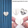 1/2/4Pcs Punch-free Heart Shaped Magnetic Curtain Button Simple Curtain Ties Drapery Clips  for Home