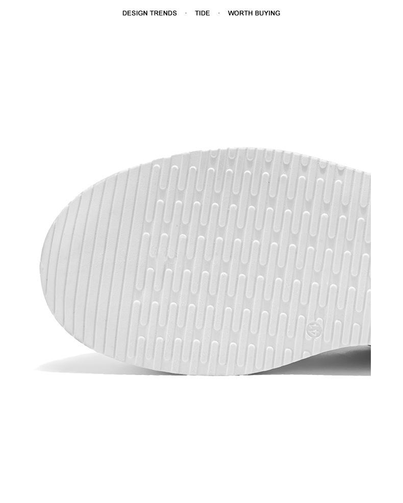 Herren Herbst Atmungsaktive Koreanischer Stil Dicksohlige Freizeit-Sneaker mit Unsichtbarem Höhenerhöhendem Weißem Design