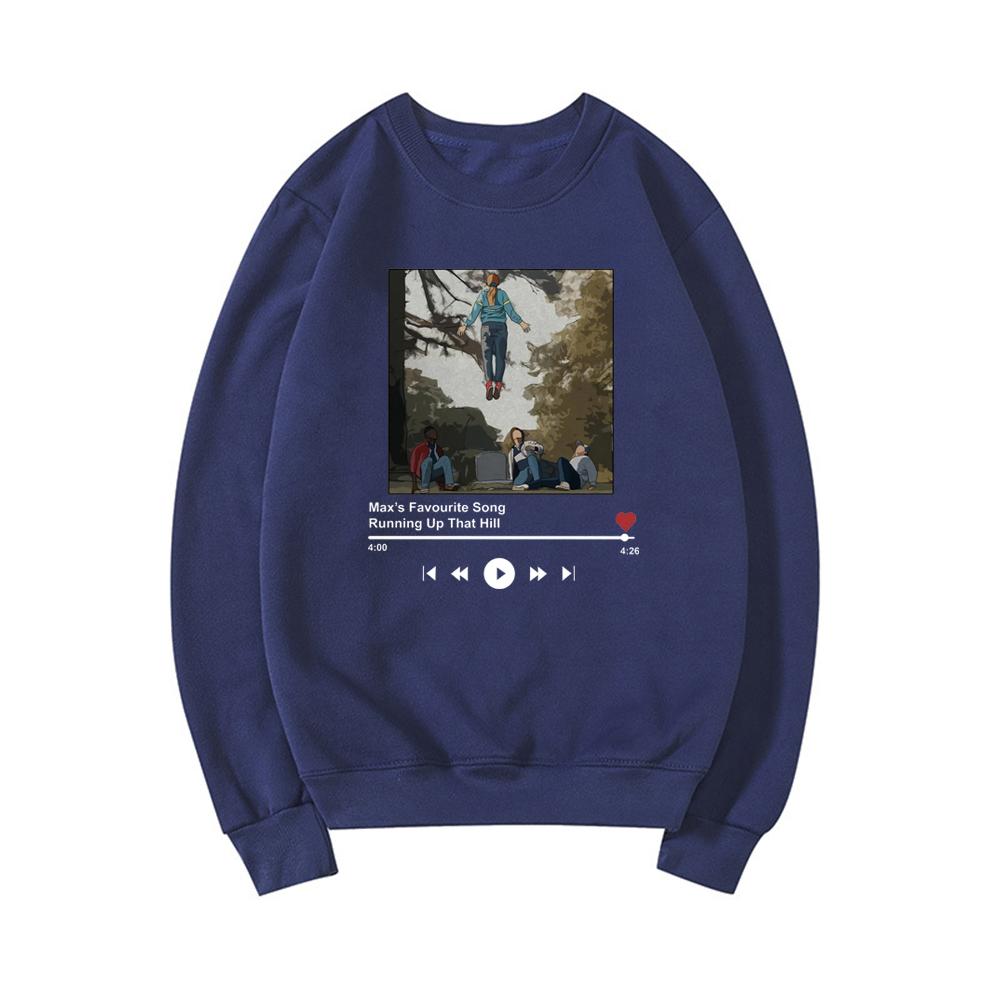 

Running Up That Hill Sweatshirt Max s Favourite Song Sweatshirts Unisex Long Sleeve Pullover Steve Harrington Sweater Streetwear Tops XXXL темно-синього кольору
