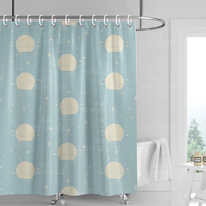 

Домашний декор шторы для душа ванная водонепроницаемая штора ткань Гостиная Современный Скандинавский Современный геометрический узор простой 90x180cm