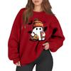 Women's Casual Fashion Long Sleeve Printed Round Neck Sweatshirt Top