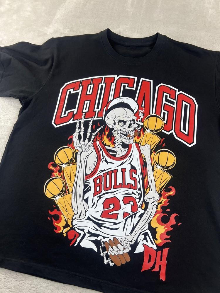 Chicago Bulls MJ Shirt Mens Large Black NBA Basketball Graphic Tee TShirt 23 Unisex T-Shirt XXL