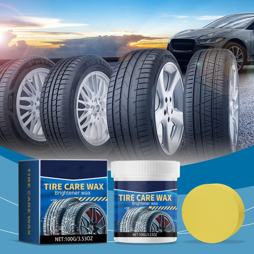 Car Tire Maintenance Paste, Tire Maintenance Wheel Hub Cleaning, Brightening, Removal, Tire Cleaner 100g