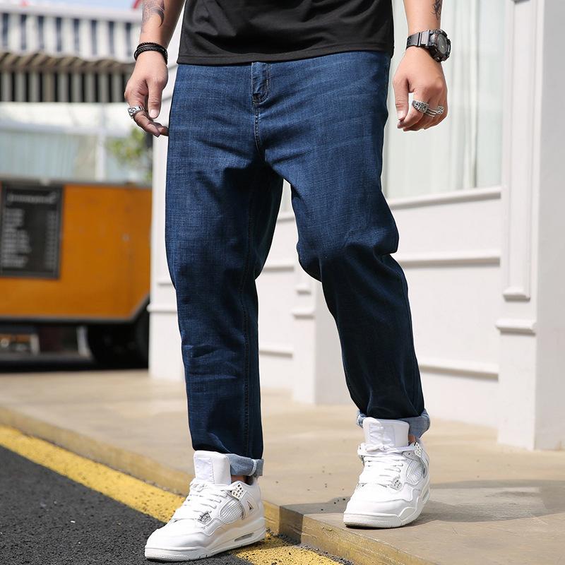 Autumn And Winter Plus Size Men 'S Denim Trousers All -Match Casual Loose Jeans Pant