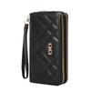 Chic Quilted Long Wallet for Women - Secure Zipper, Multiple Card Slots, Phone Compartment - Versatile Clutch for Every Occasion