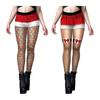 Damen Leggings Fake Shorts Träger Hohe Taille Enganliegende Passform Strumpfhosen mit 3D Fischgrätmuster Rote Schleifen Weihnachtsoutfits Festliche Leggings