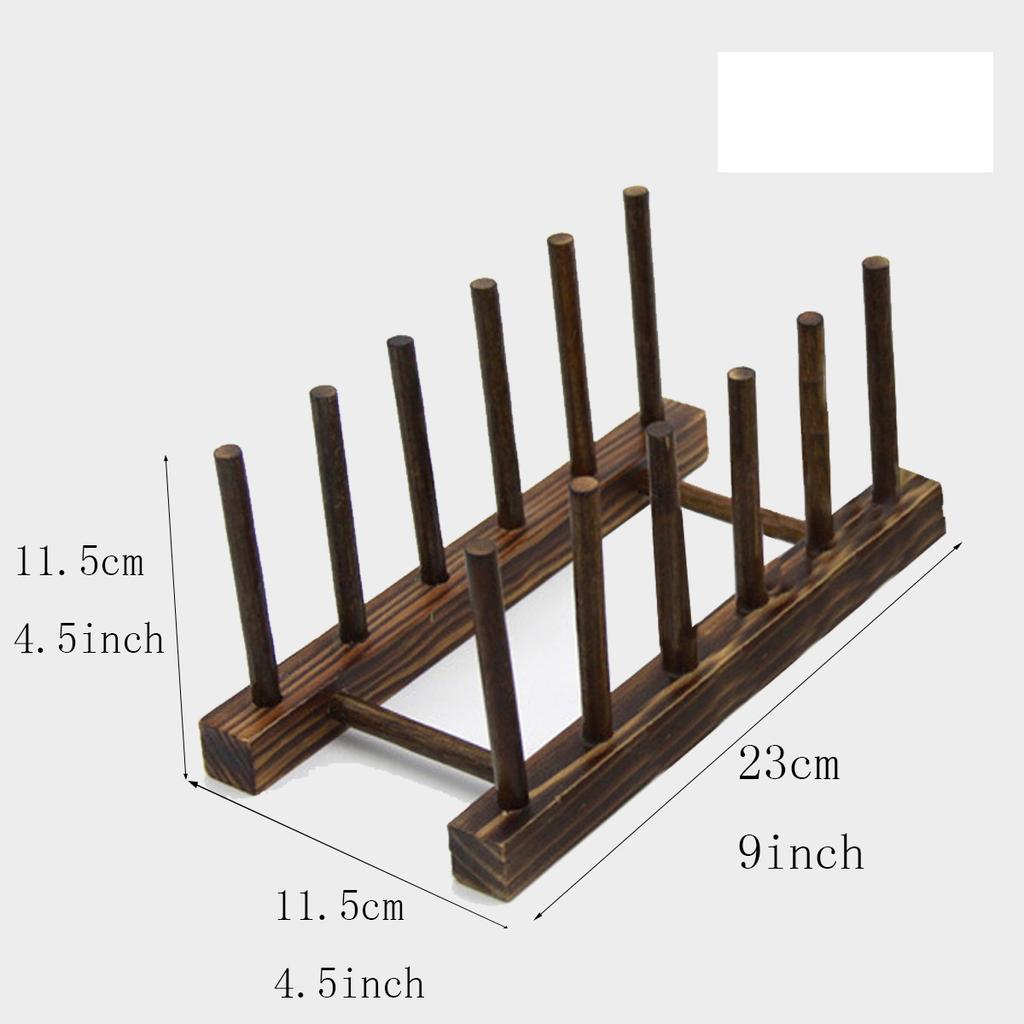 Bamboo Dish Plates Drying Rack Drainboard Storage Holder Drainer Stand Wooden Kitchen Cabinet Organizer For Plate/ Bowl/ Cup
