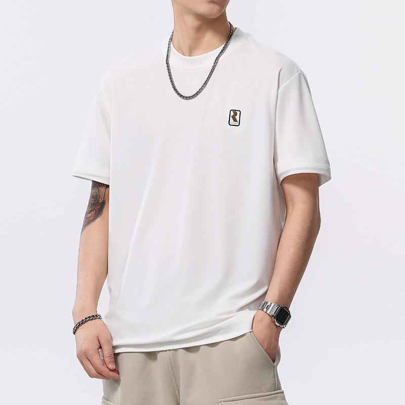 New Summer Men's Thin 210g Short-sleeved T-shirt Sanchan Silk T-shirt Men's Top