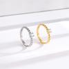 Elegant Zircon Cable Knit Titanium Steel Ring for Women - Trendy, Versatile Luxury Accessory