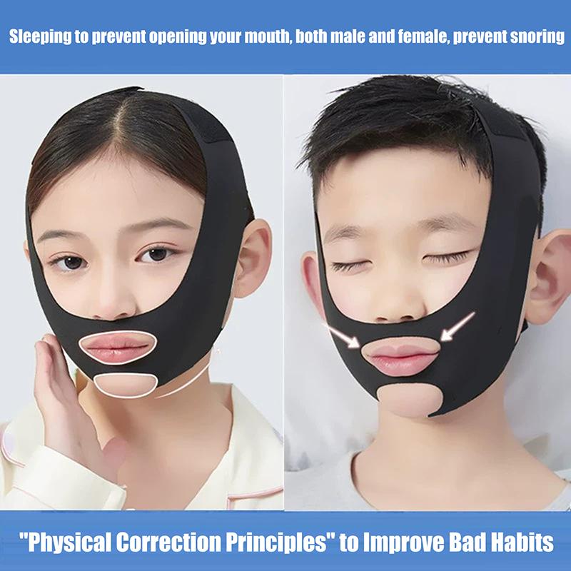 Děti Spící Proti Otevřeným Ústům Prevence Otevírání Úst V-Face Bandáž Obličejová Maska Zpevnění Pokožky Korekce Dětské Spánkové Návyky