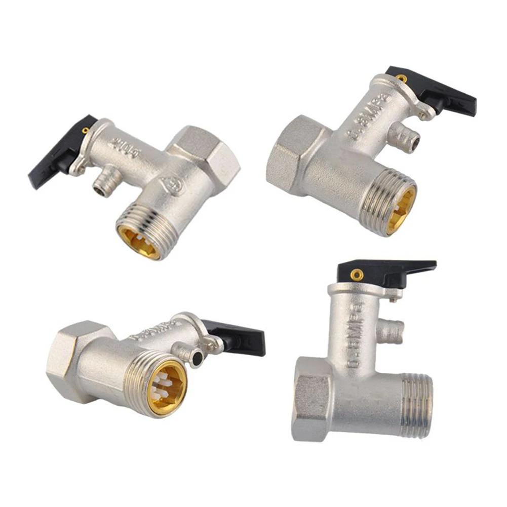 Safety Valve Pressure Relief Valve Boiler 1/2Inch Threads Electric Water Heater Safety Valve Brass Adjustable Pressure Reducing