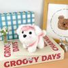 Adorable Cartoon Puppy Plush Dolls With Keychain Hat Wearing Dog Doll Toys For Perfect Bag Charm Toy Gift