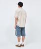 Sekeondeusolteu Striped Washed Half Shirt (Beige)