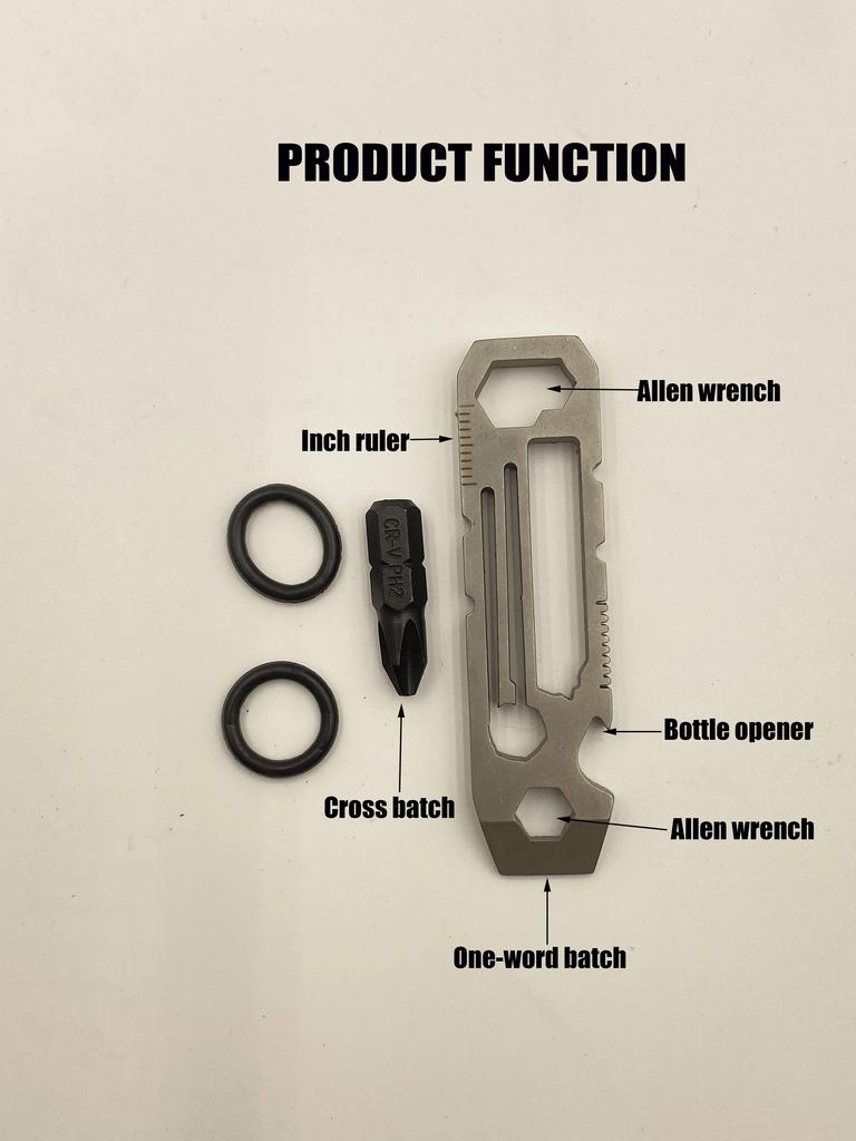 EDC Pocket Survival Tool Camping Screwdriver Bottle opener Wrench Key Chain Outdoor Tools Portable multi-function tool