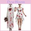 Halloween Ghost Bride Costume Dress Polyester Spandex For Cosplay Party Stage Performance