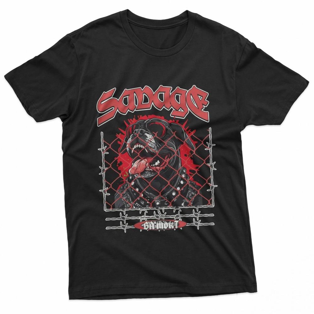 BaMort Dog Savage Graphic Streetwear Tshirt Unisex T-Shirt XXXL
