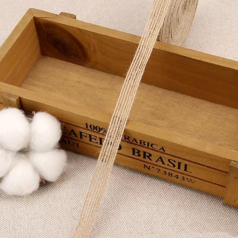 Handmade Burlap Jute Ribbon for DIY Bows and Hair Accessories