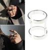 Punk Finger Loop Ring Gothic Double Hinged Joint Rings Bendable Adjustable Ring for Girl Boy Jewelry Cosplay Accessory