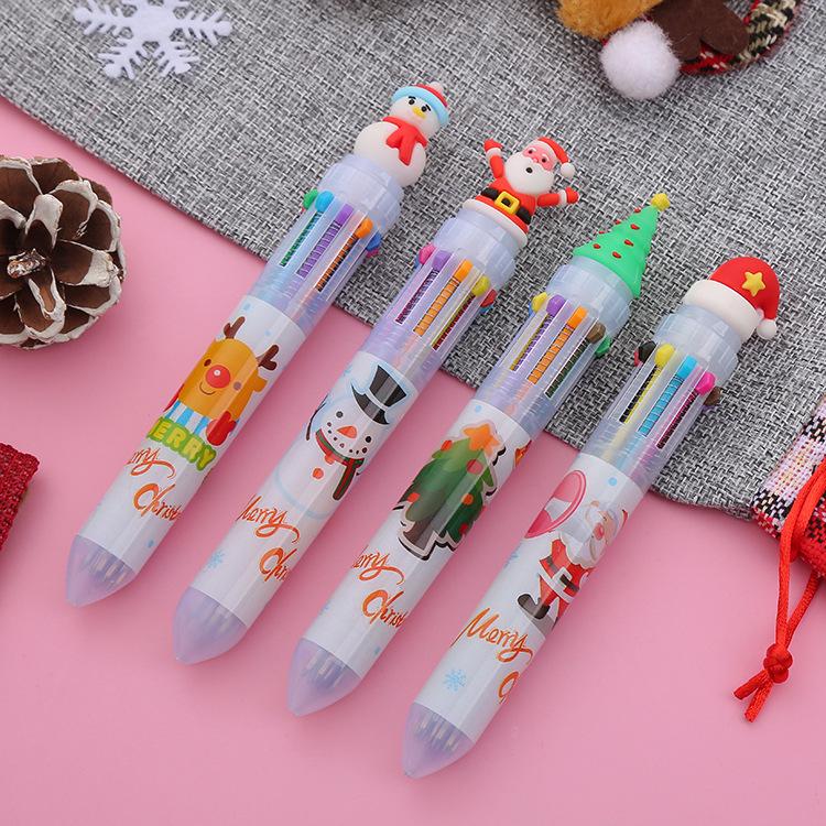 Colorful Christmas Ballpoint Pen - Creative, Multifunctional Stationery for Students & Office Use