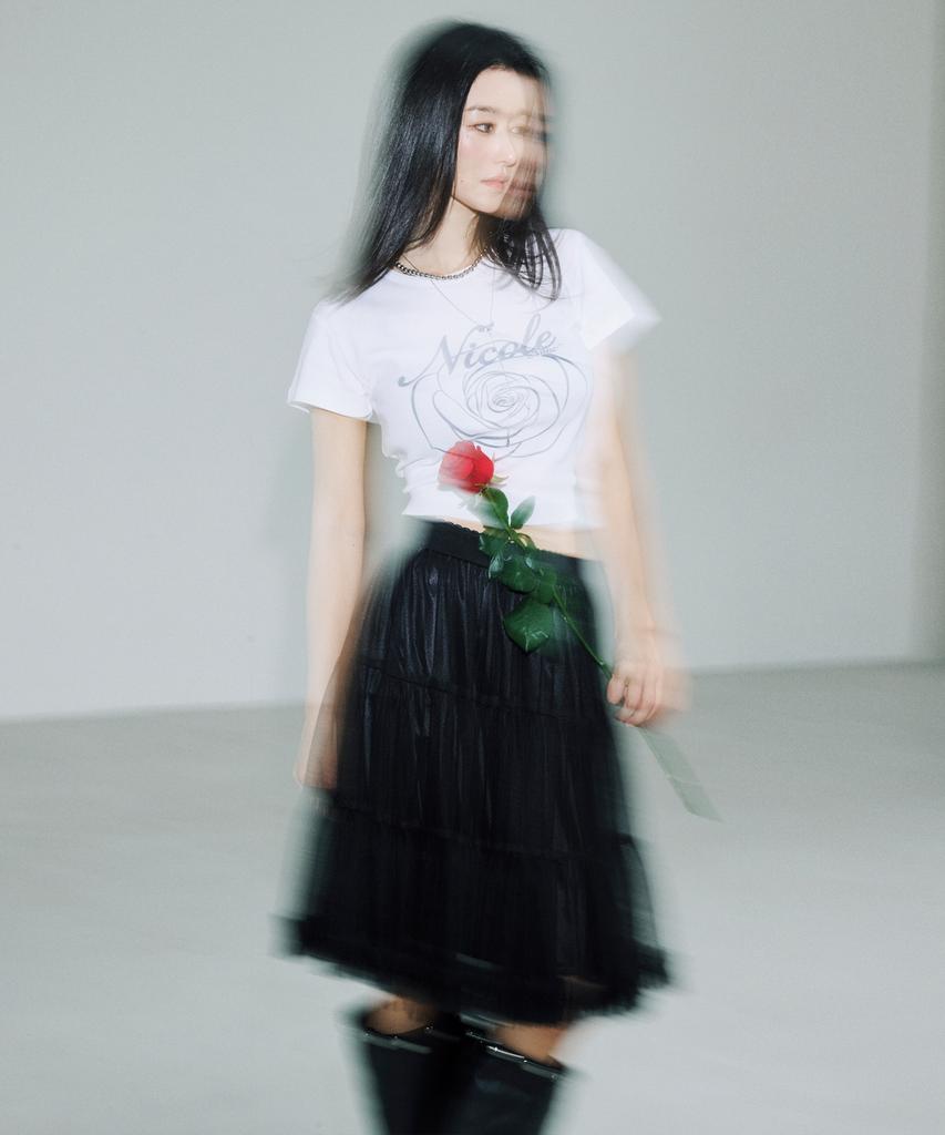 Nigaennikol Tulle Volume Skirt_Black