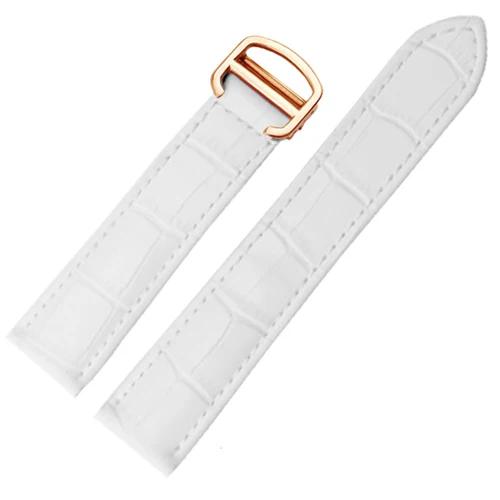 

Genuine Leather Watch Strap 16mm 18mm 20mm 22mm for Cartier Tank Solo for Men Woman Replace Watchbands 14mm