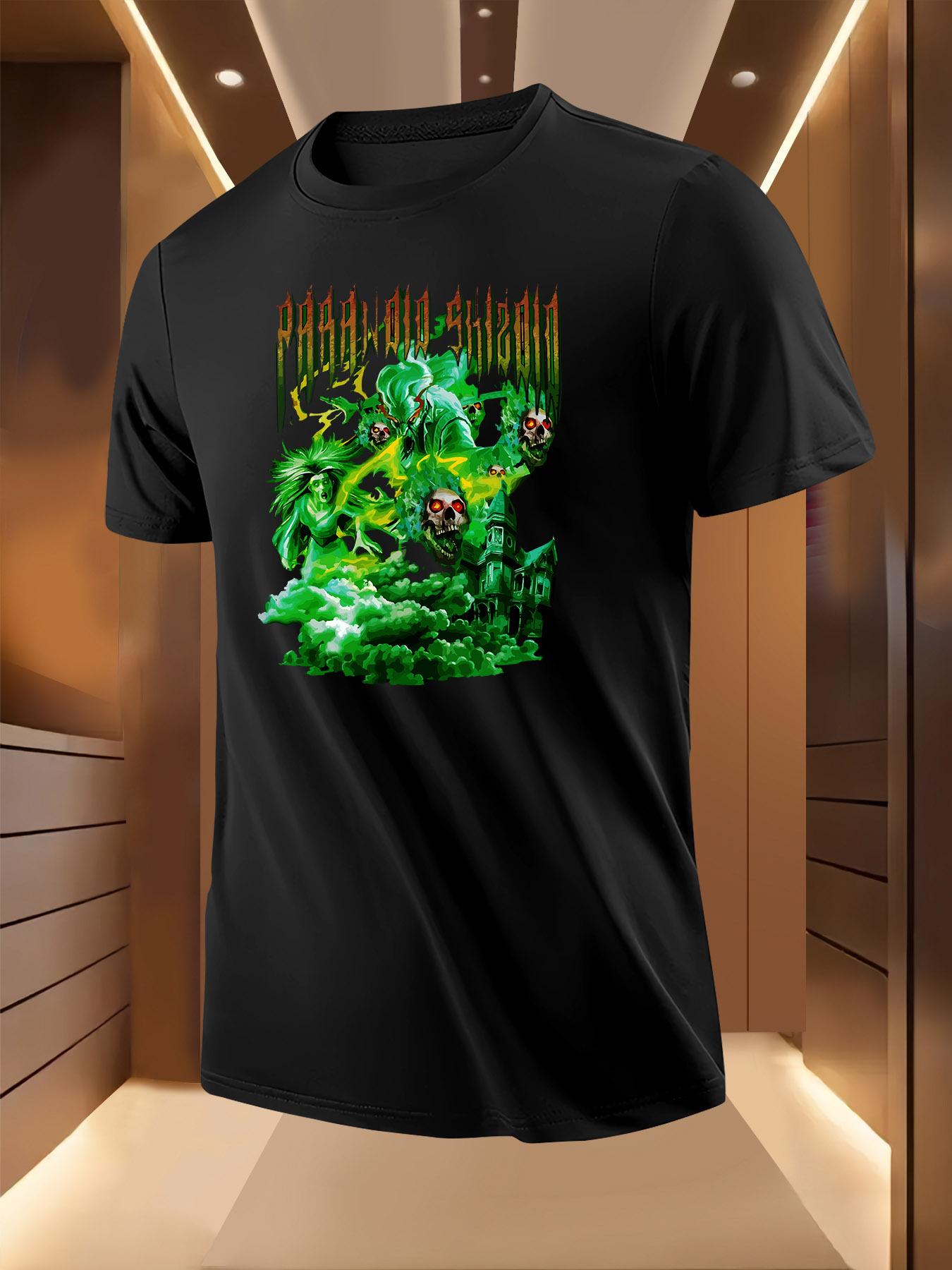 Horror Metal Band Graphic Tshirt Graphic Tshirt - Green a... S