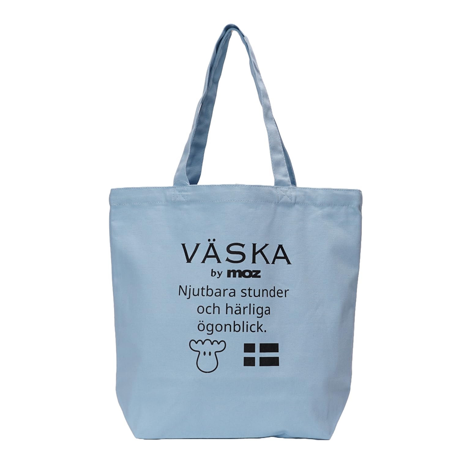 

VASKA by Tote Bag for A4 Eco Lesson Light Blue [Mozu] Women, Unisex, Men, Lightweight, Canvas, Document, Bag, Bag, VSHE-03B,
