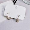 Elegant Zirconia Water Drop Copper Earrings for Women - Versatile, Fashionable, and High-End Feel.