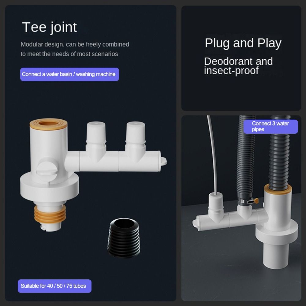 Sealing Ring Kitchen Basin Sewer Branch  Washing Machine Drainage Supplies