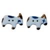 UK Handmade Ceramic Puppy Buttons - Cute Matte Jingdezhen Clothing Accessories for DIY and Windbreakers