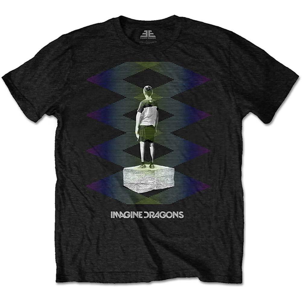 Men s Imagine Dragons Zig Zag Slim Fit T-shirt Medium Black 4XL