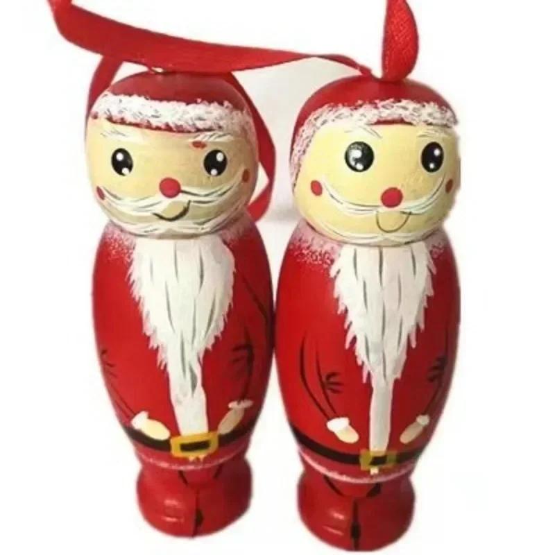 2026 Hot Funny Santa Claus Pendant, Christmas Ornaments, Funny Wooden Standing Santa Claus, Unique Christmas Craft Decorations