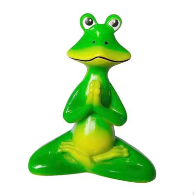 Animal Yoga Frogs Figurine Sculpture Decor Waterproof Versatile Fine Workmanship Decorative