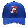 Cute Kitten Driving Red Car Heart Rose Crown Sandwich Baseball Cap Unisex Women Sun Cap Outdoor Workouts Hat