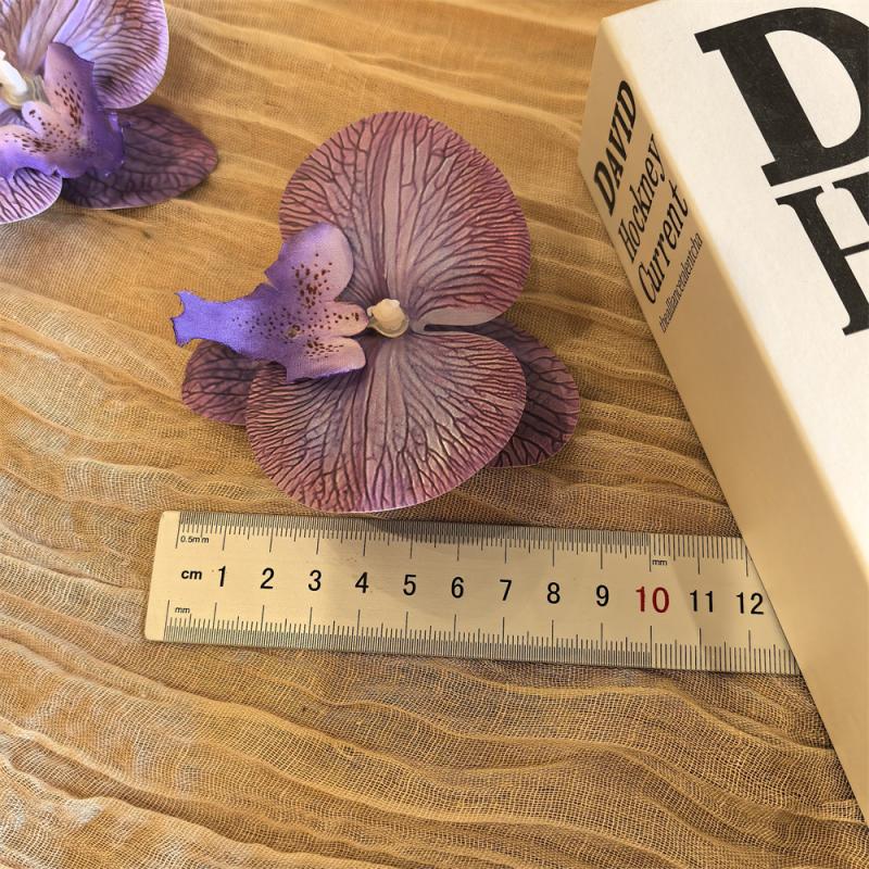 1Pair Sandals Decorations Flower Shoe Accessories Vacation Style Removable Butterfly Orchid Shoes Charms Diy Shoe Buckle