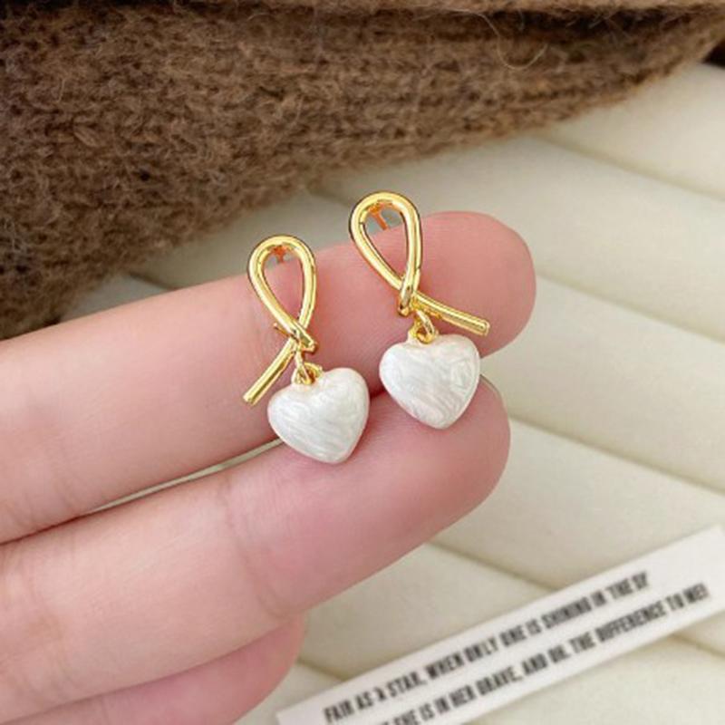 New 925 Sterling Silver Heart Earrings Personality Charm Red Love Simple Style Women Earrings Birthday Gift Exquisite Jewelry
