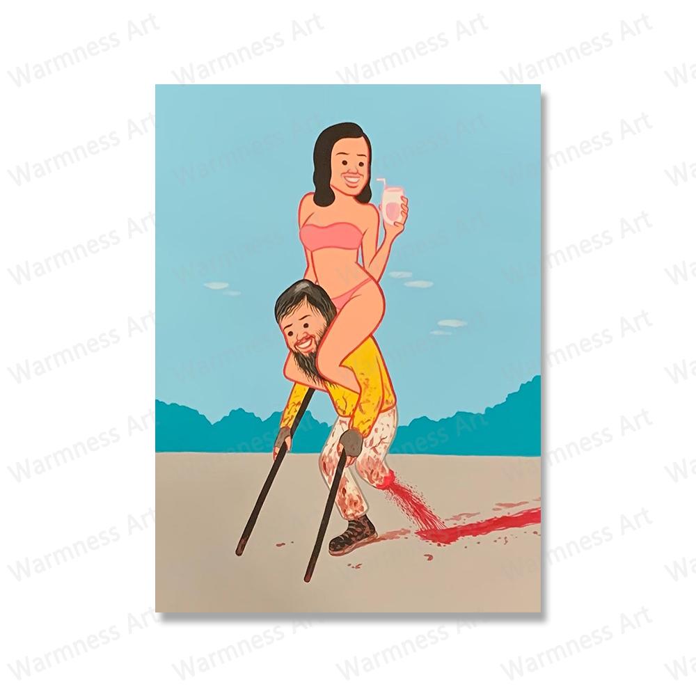 Funny Dark Humor Spain Joan Cornella Prints Canvas Painting Nordic Posters Music Wall Art Decor Pictures for Living Room Bedroom No Frame