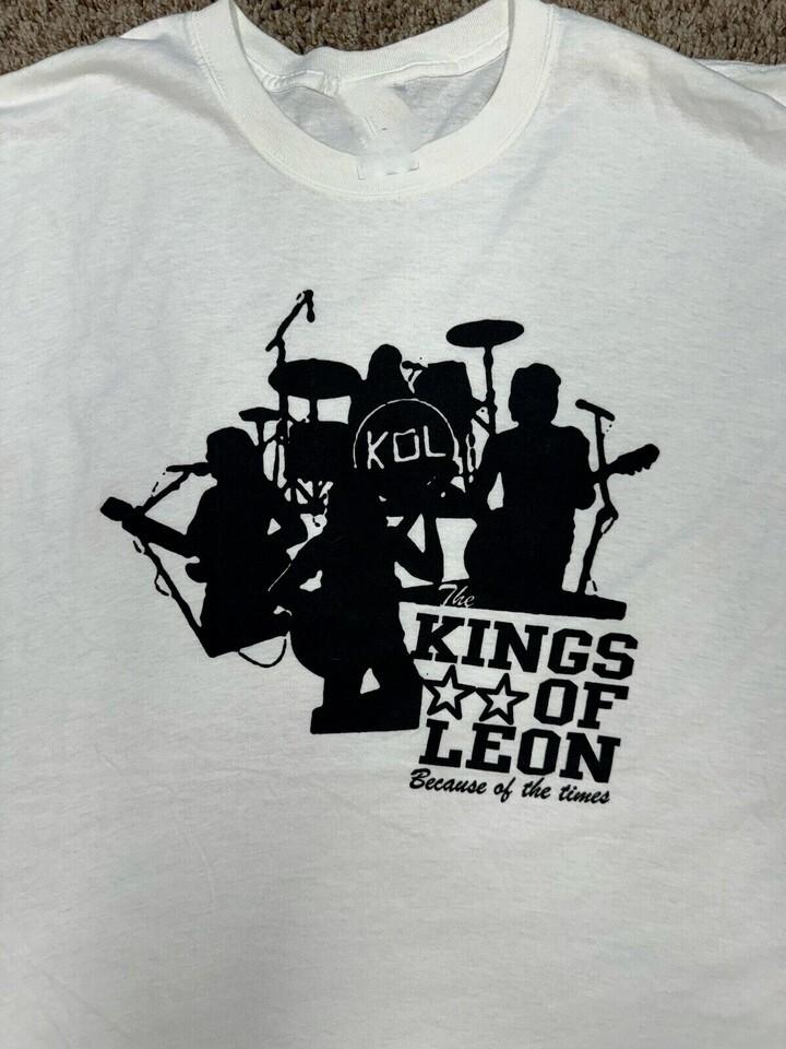Kings Of Leon Because of The Tiimes White Band T-Shirt Classic Tee S-5XL ZL415 XXXXL