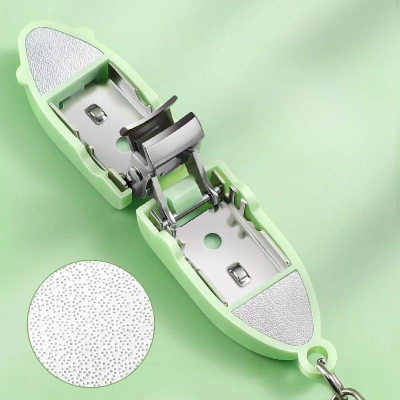 Portable Nail Clippers Mini Keychain Stainless Steel Nail Clippers Anti Splash Folding Nail Clippers Mini Carry on Nail Clippers
