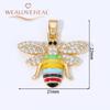 18K Gold Plated Brass Metal Cubic Zirconia Sun / Cross / Horseshoe / Chili Pepper / Wings Pendants Charms For Jewelry Making