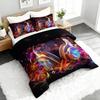 3PC Music Themed Comforter Set Glowing Headphones Duvet with 2 Pillowcases - Bedroom Or Guest Room Decorative Musical Bedding