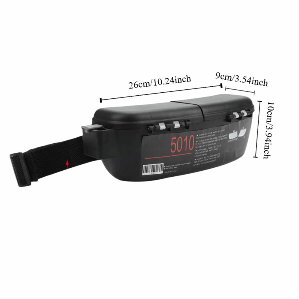 Adjustable Belt Fishing Waist Bag Removable Dividers Fishing Lures Box for Anglers