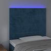 VidaXL Tête de Lit à LED Meuble de Chambre à Coucher Accessoire de Lit Simple Tête de Cadre de Lit Intérieur Bleu Foncé 3122464