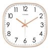 Ultra-Quiet Modern Square Wall Clock for Living Room - Fashionable, No-Punching, Radio Controlled