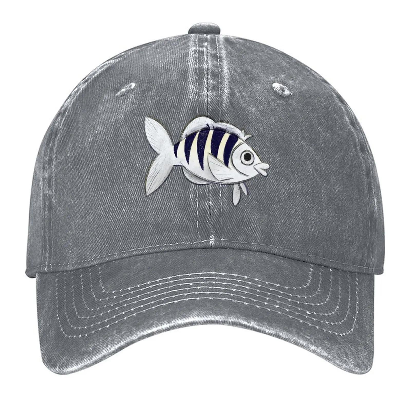 Creepy Fish Baseball Cap Christmas Hat Fashion Beach Hat Beach Custom Cap Women Hats Mens
