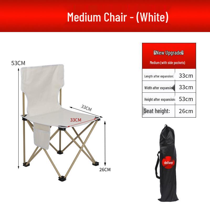 Tragbarer Outdoor-Klappstuhl für Camping, Angeln, Grillen, Picknick und zum Skizzieren